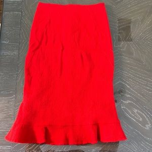 Red pencil skirt